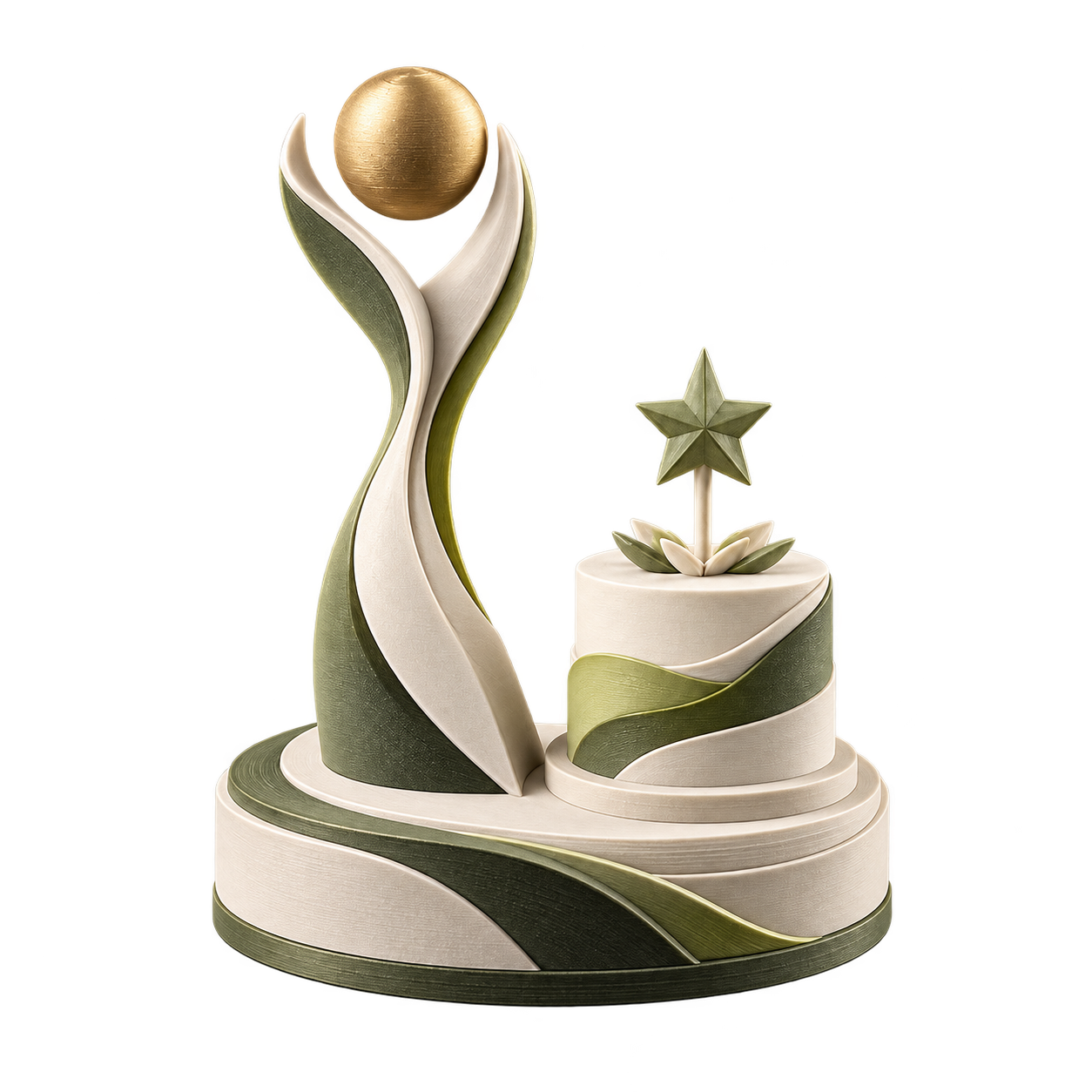 Custom sculptural trophy and celebration object